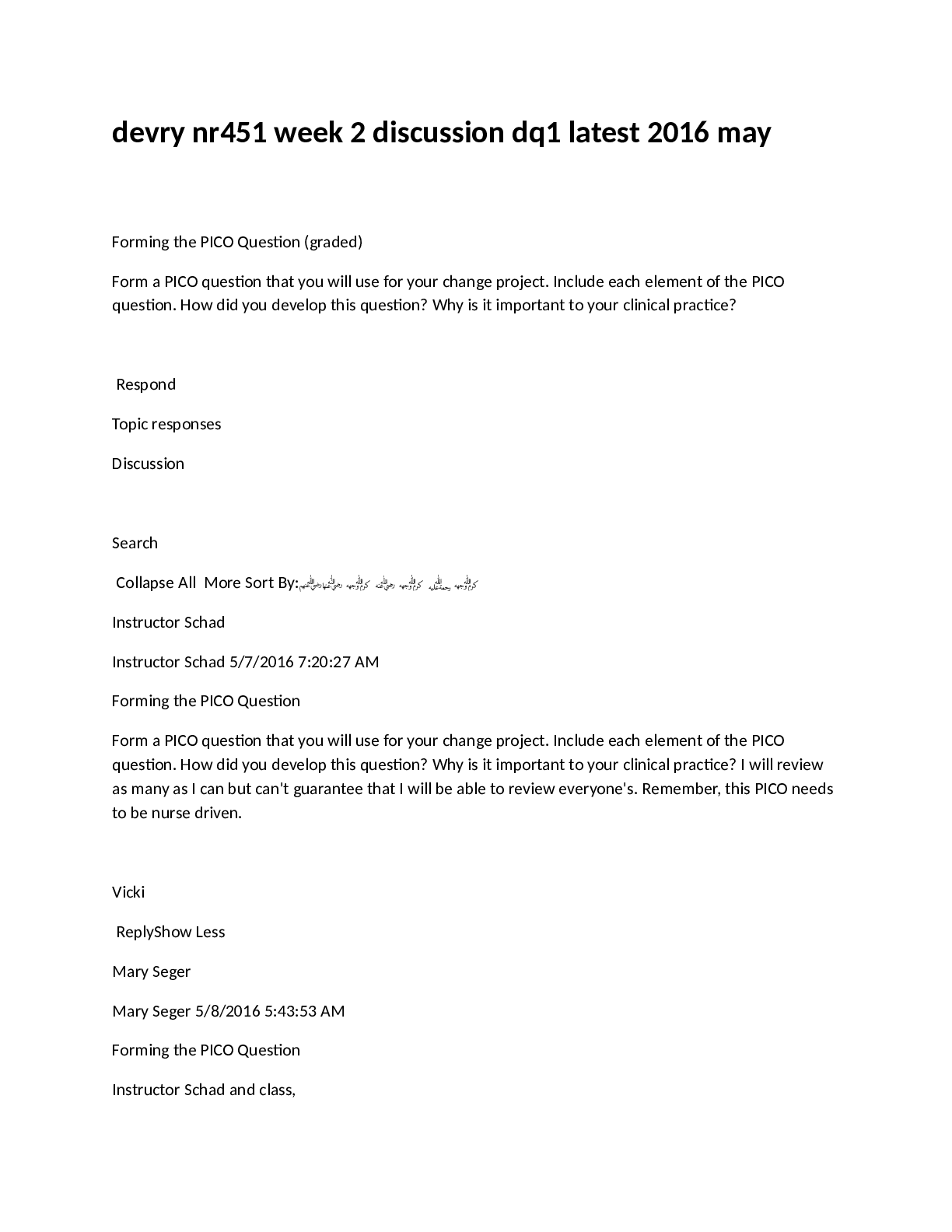 Preview image for devry nr451 week 2 discussion dq1 latest 2016 may